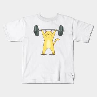 Cat Barbel Kids T-Shirt